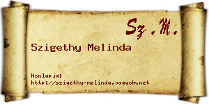 Szigethy Melinda névjegykártya
